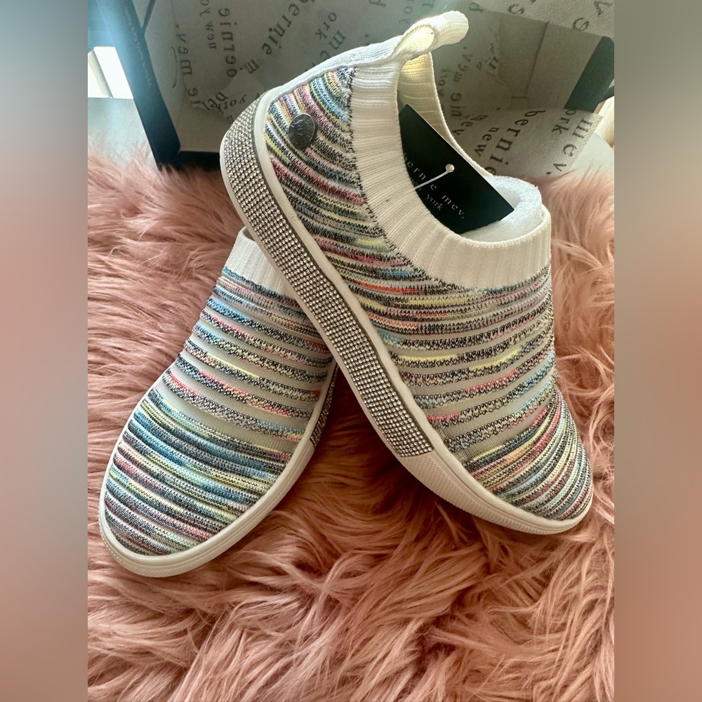 Bernie Mev. Multicolor Knit Slip-On Sneakers